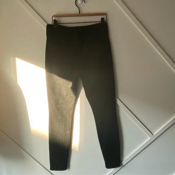 Mother High Waisted Looker in Tricks Of The Trade Black Faux Suede - 28